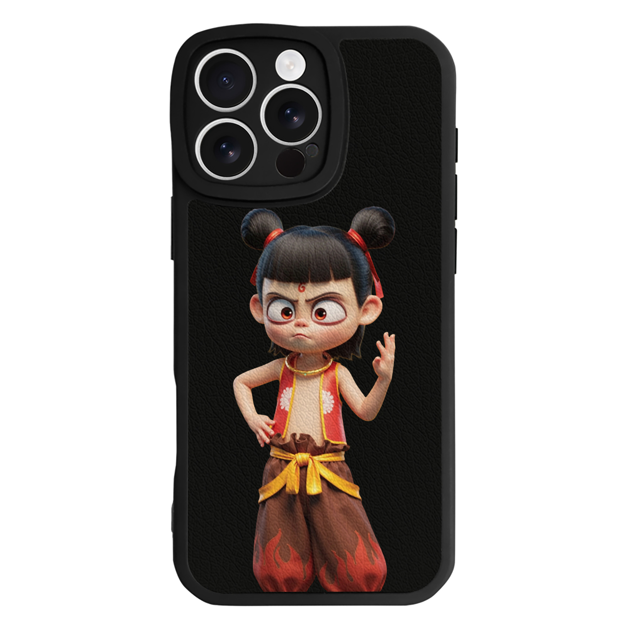 （画像用） Ne Zha 2 ナタ 魔童の大暴れ 【iPhone 16シリーズ対応】シリコンスマホケース（レザー調） 材質：シリコン